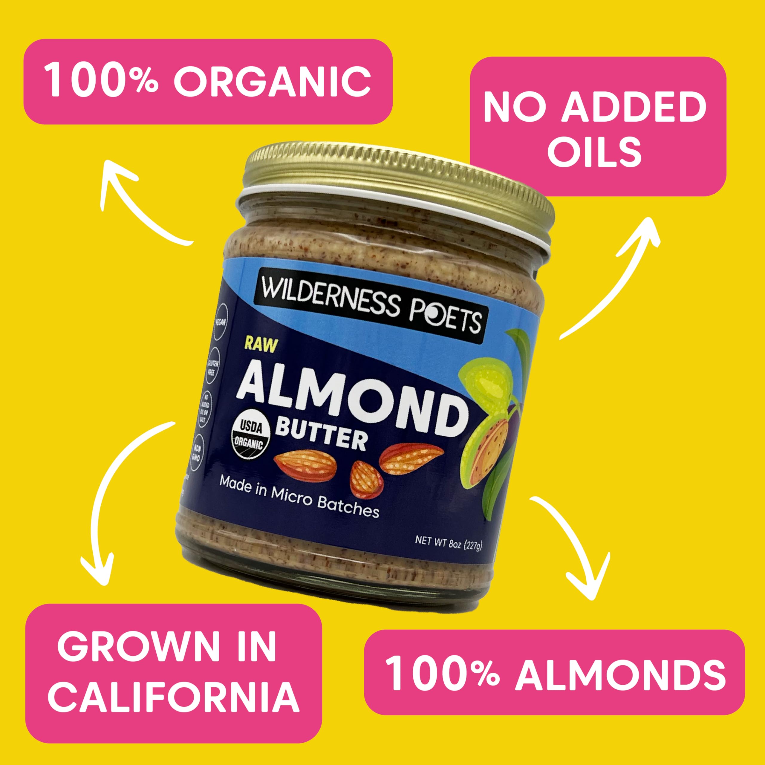 Wilderness Poets Almond Butter on toast illustrates quick, flavorful snacking.