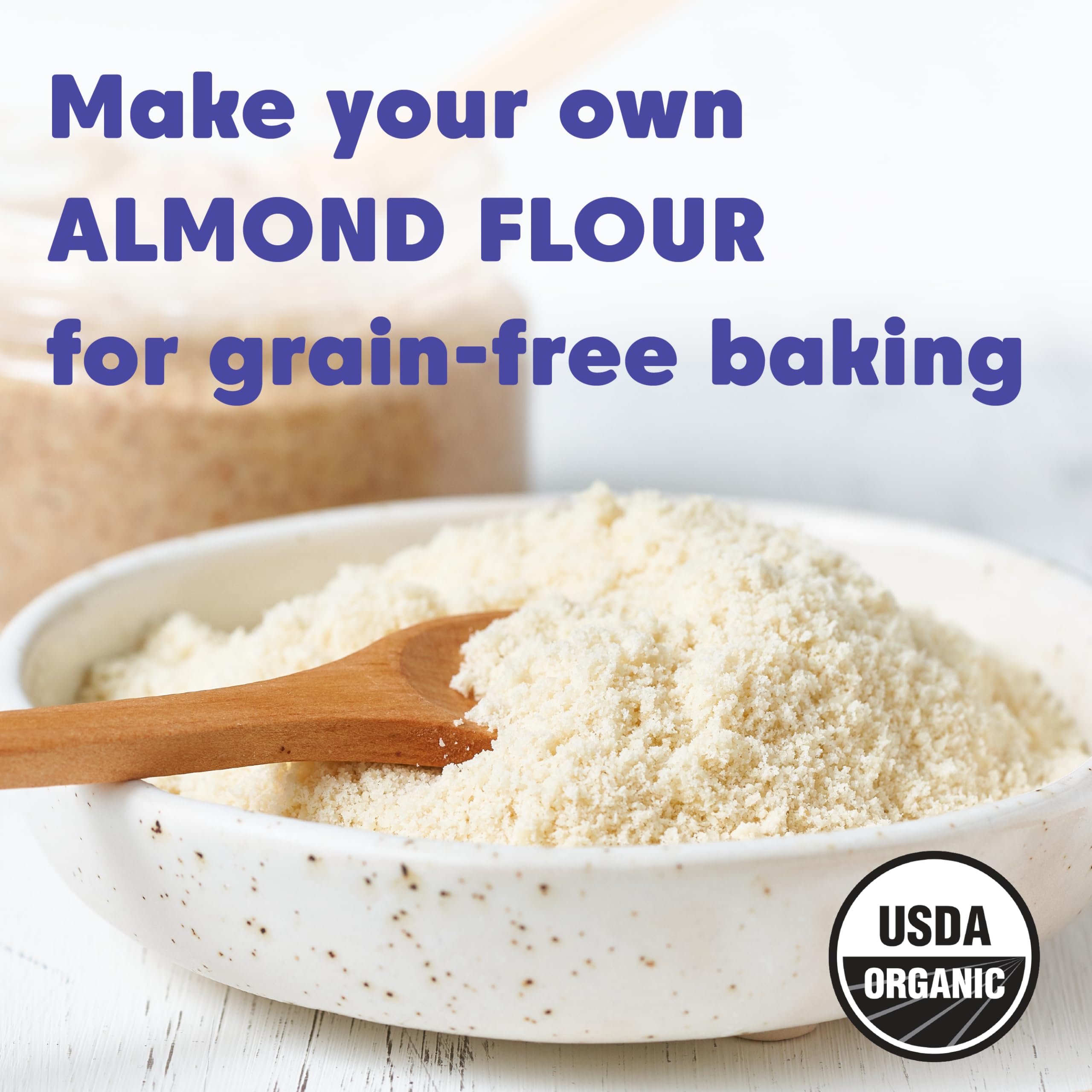 Almonds in a bowl ready for a crunchy, convenient snack.