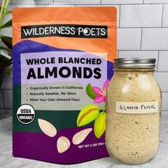 Freshly ground almond flour made from Wilderness Poets blanched almonds.
