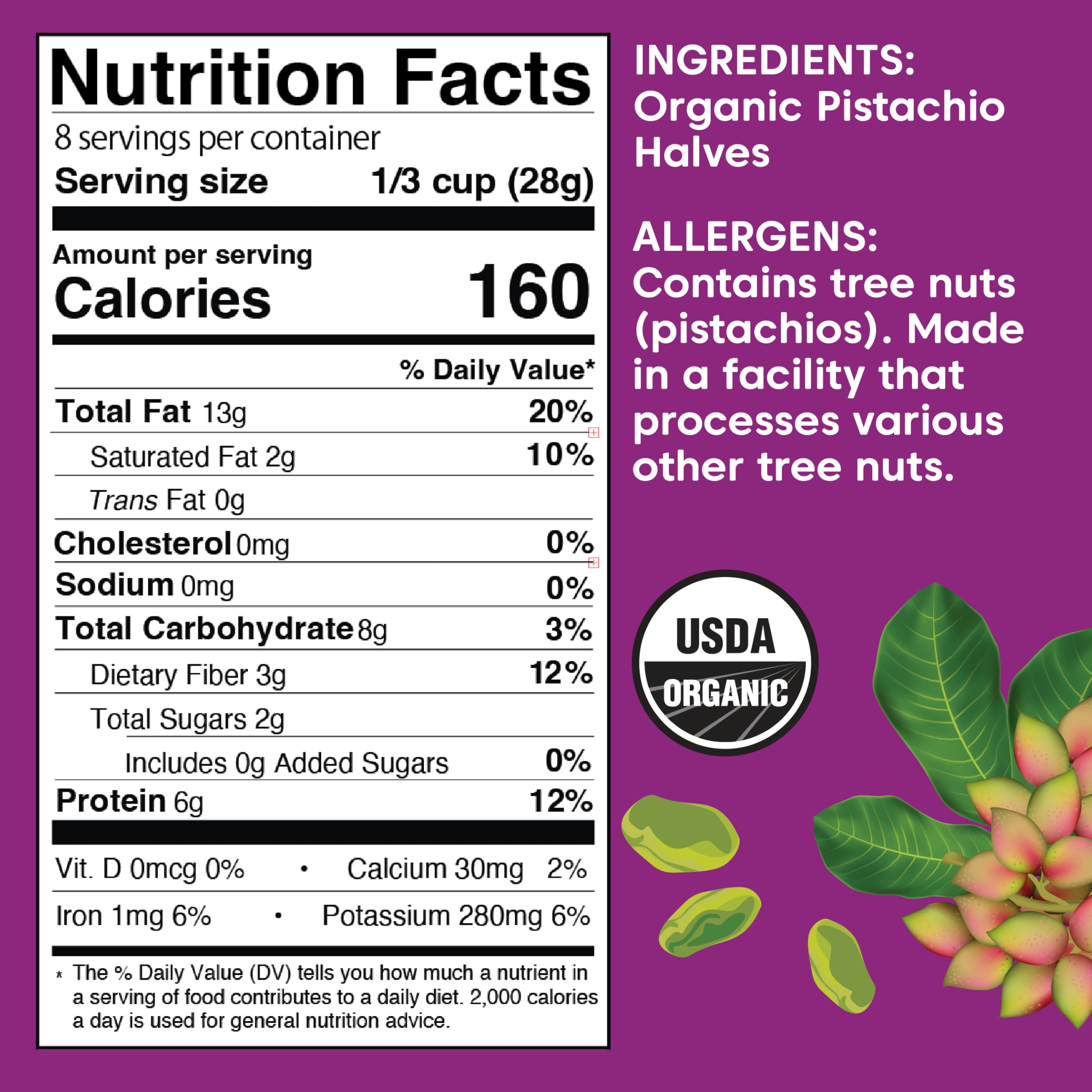 Wilderness Poets Pistachios unsalted snack closeup showing clean flavor