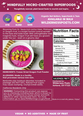 Wilderness Poets pink pitaya powder with scoop for creamy bowls