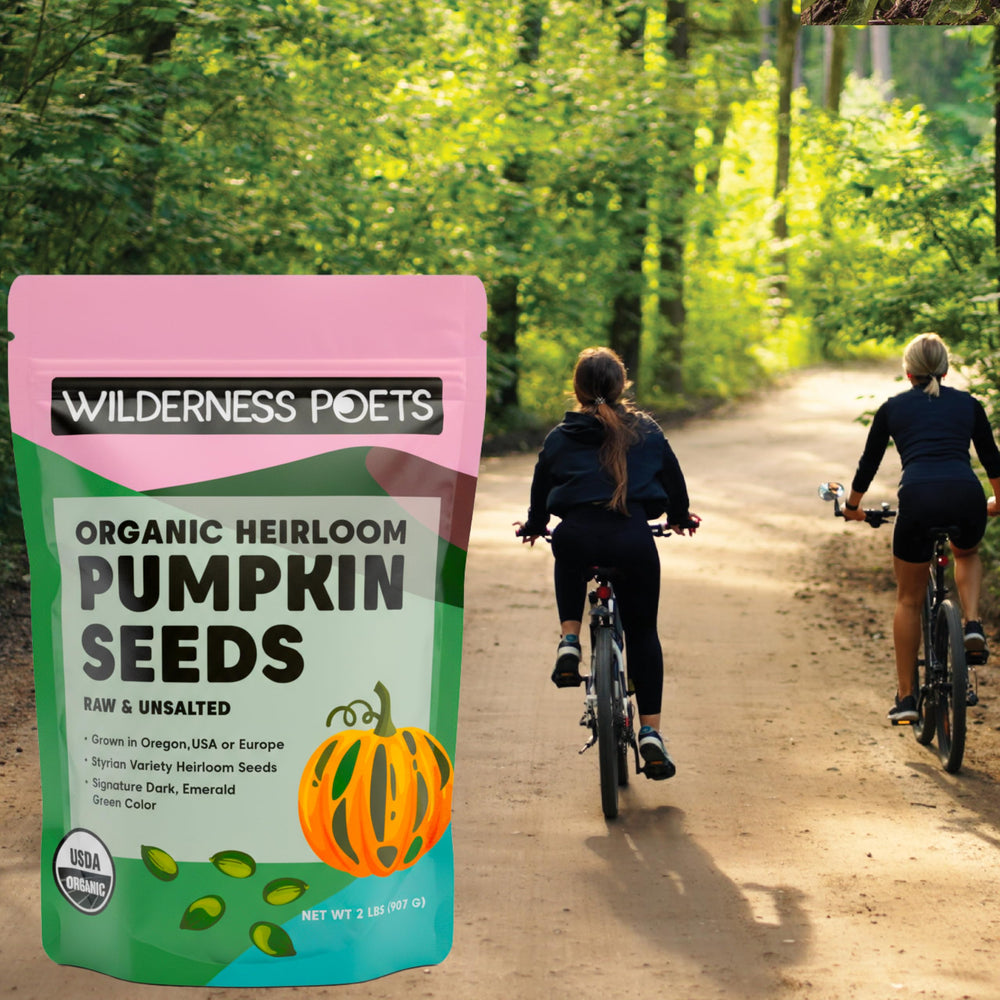 Wilderness Poets pumpkin seeds mixed into granola for energy.