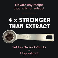 Wilderness Poets Vanilla Powder in a bowl for baking and desserts.