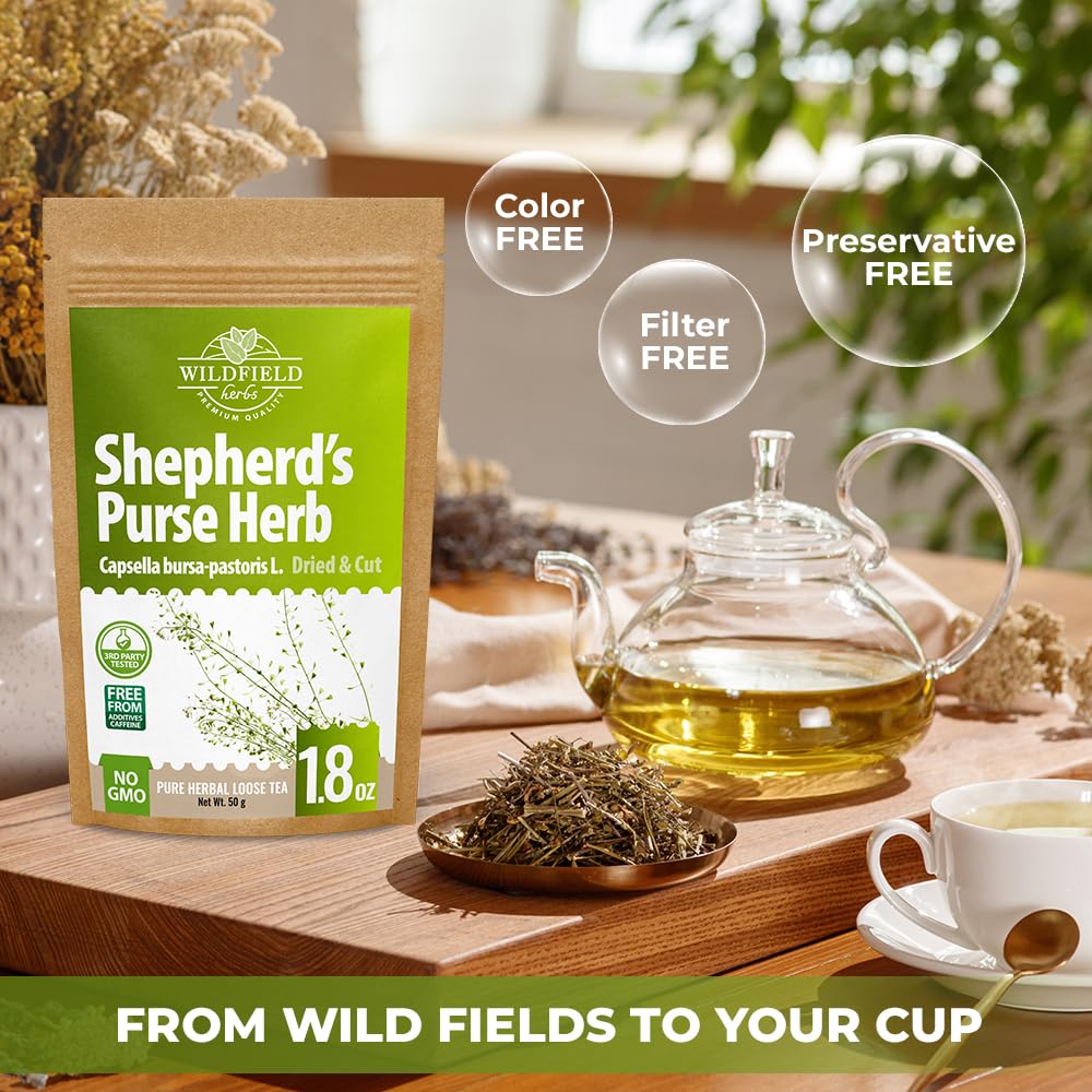 WildField Herbs 50 g tea weight label for precise brewing.