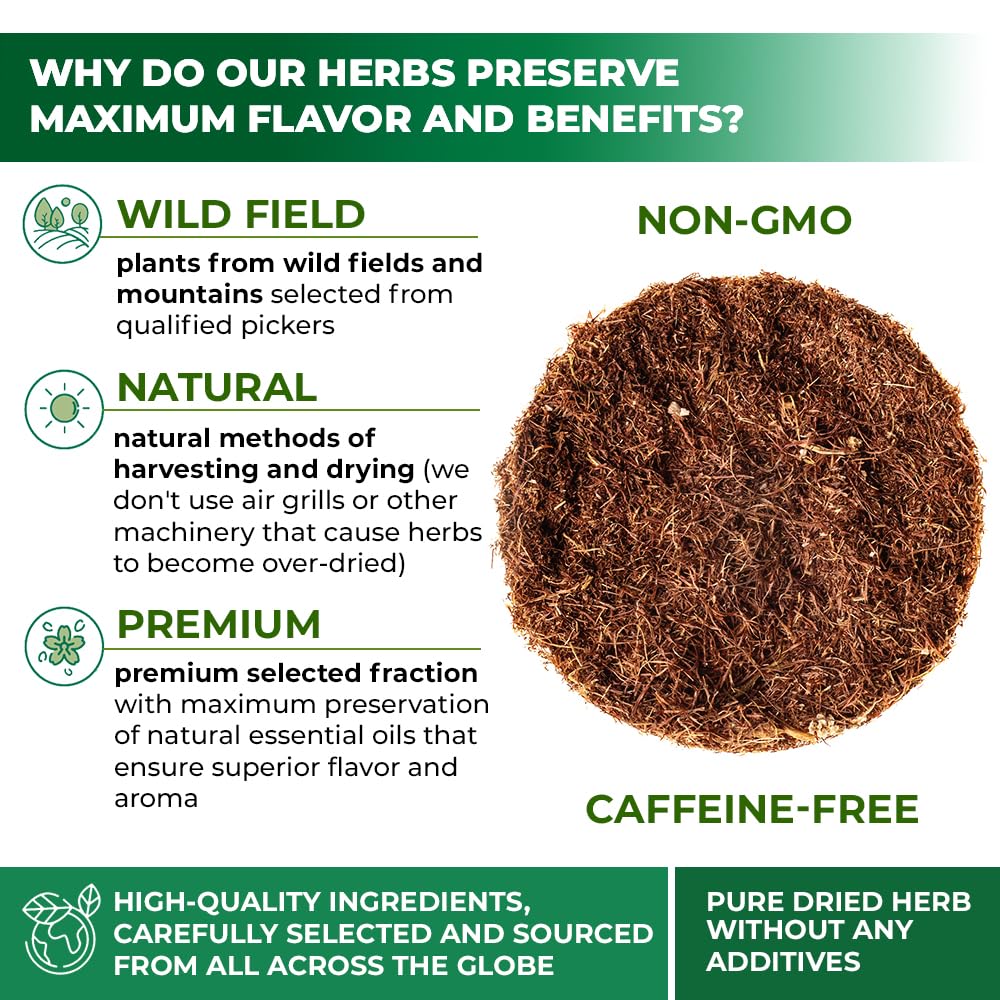 Wildfield Herbs cornsilk tea packaging emphasizes quality and origin