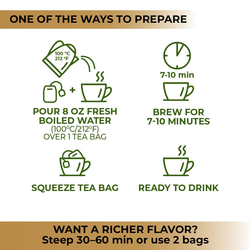 Wildfield Herbs hot water steeping tea for rich infusion.