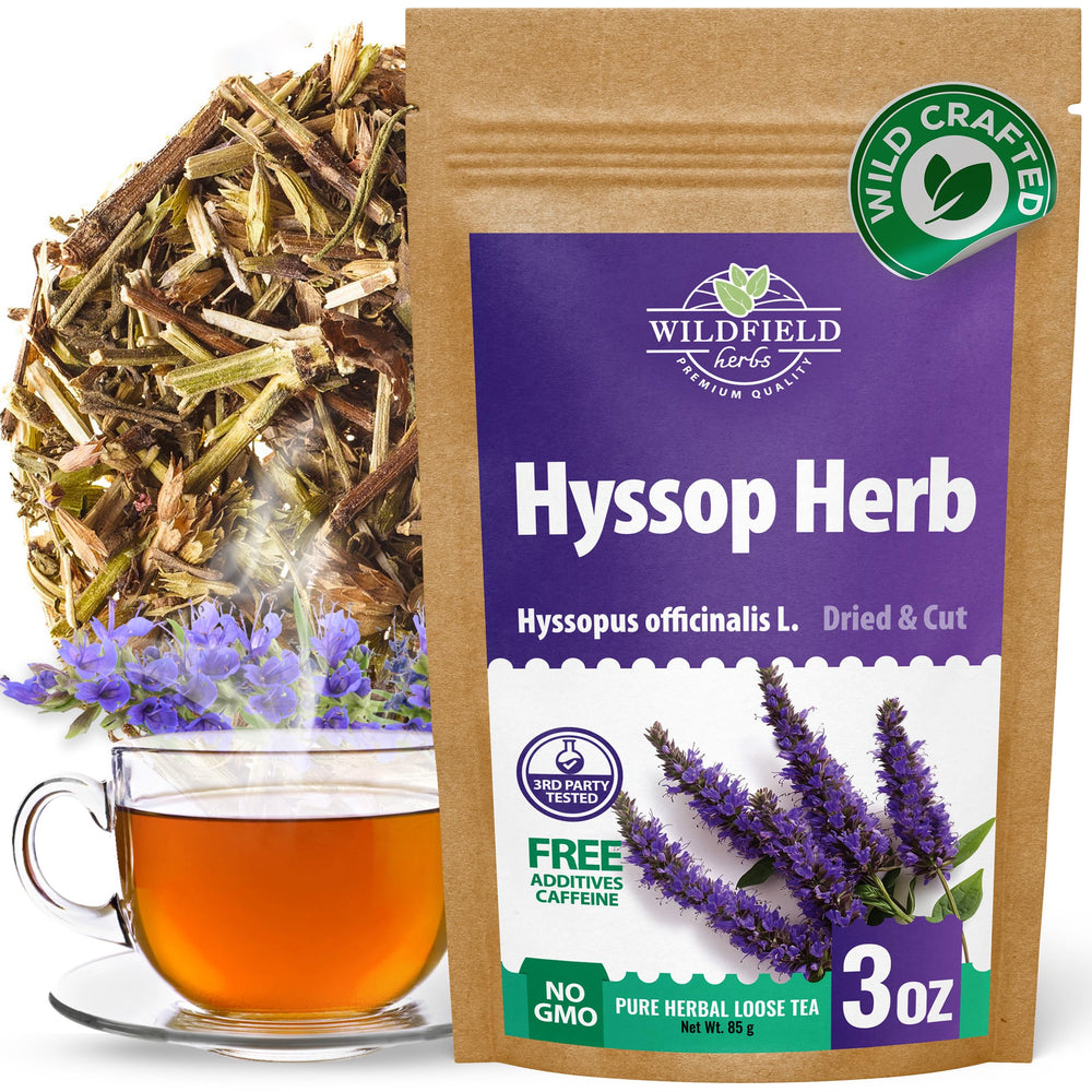 Wildfield Herbs hyssop dried herb bundle for aromatic tea infusion
