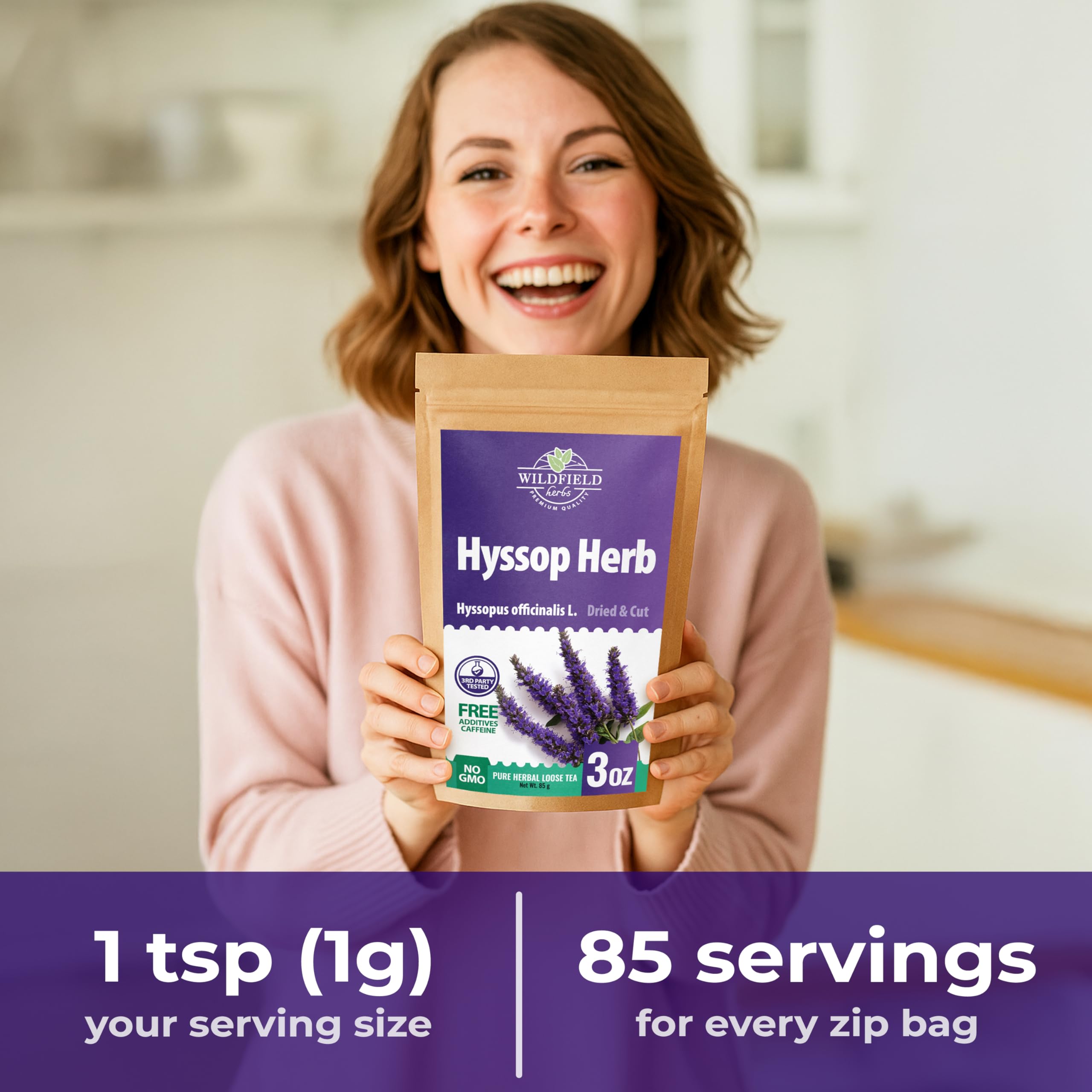 Wildfield Herbs hyssop natural dried bulk for blends