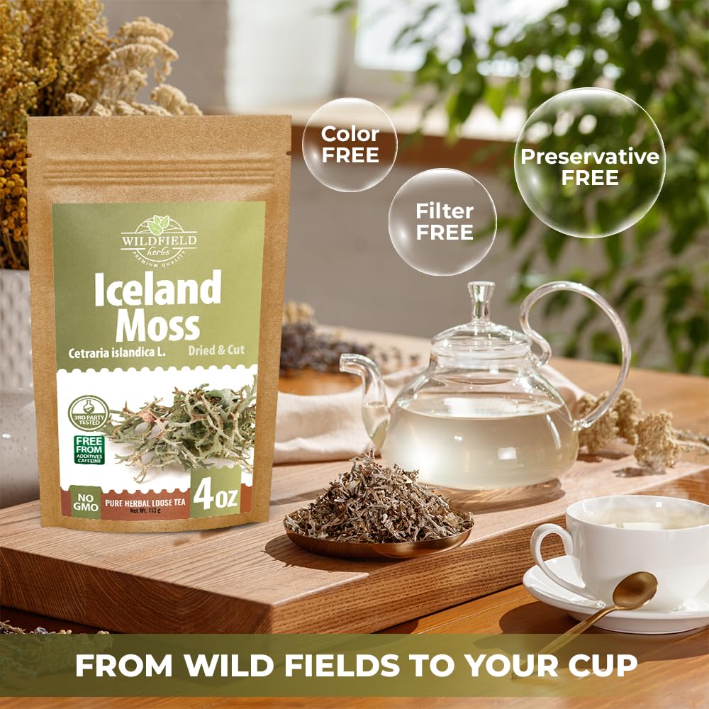 Wildfield Herbs tea bag ready for hot water infusion.