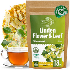 Wildfield Herbs Linden Tea loose leaf for a calm, flavorful cup.