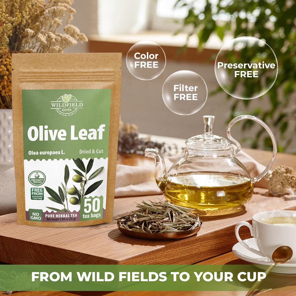Box front features WILDFIELD HERBS branding and 50-count packaging
