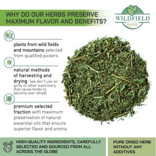 Wildfield Herbs tea brew cup visuals highlight aroma and balanced flavor.