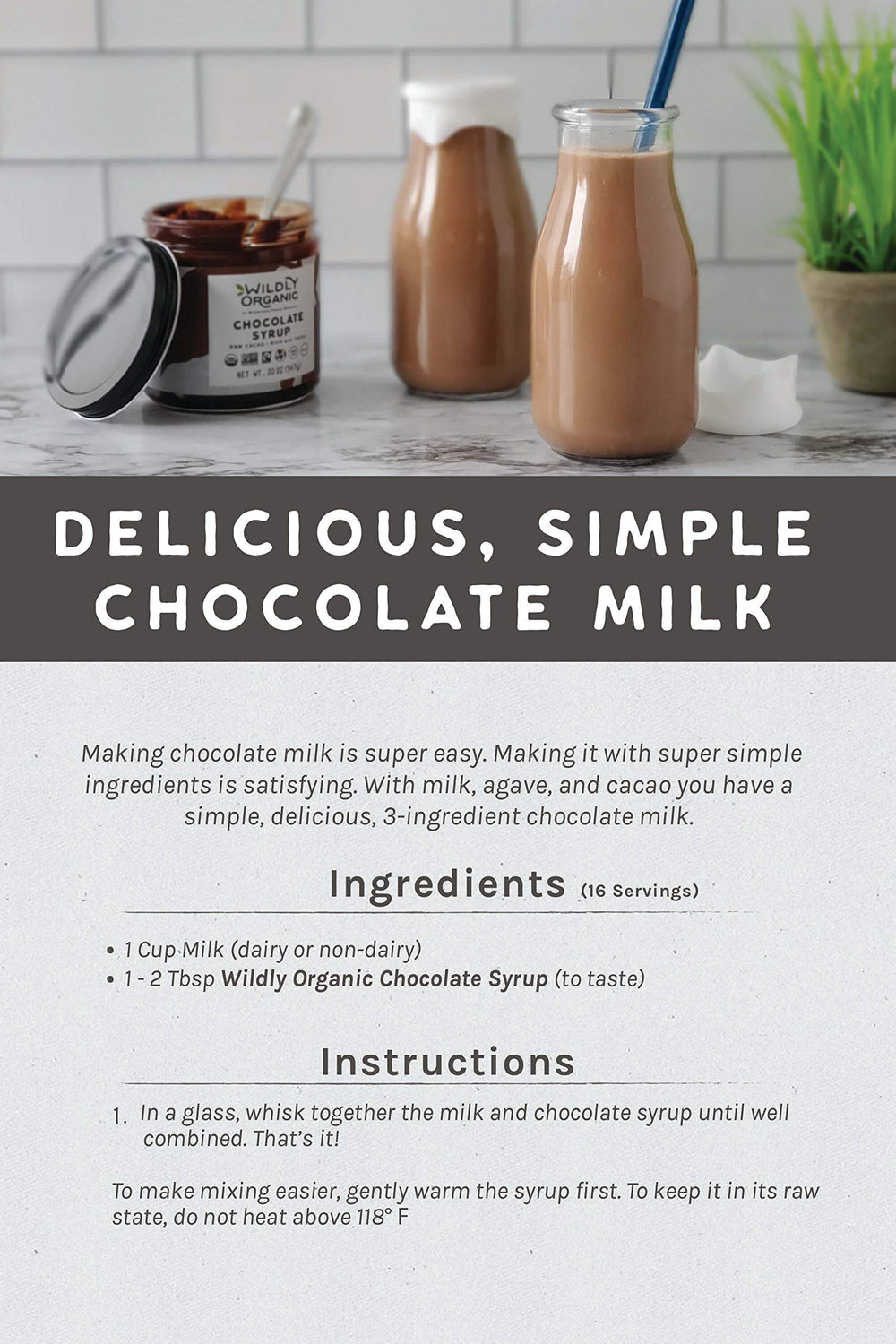 Wildly Organic Chocolate Syrup baking dessert — versatile glaze for sweet recipes