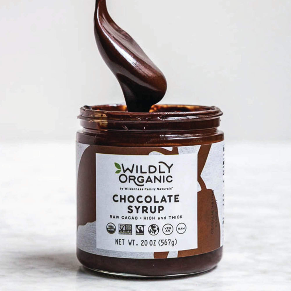 Wildly Organic Chocolate Syrup ice-cream drizzle — velvety finish for frozen treats