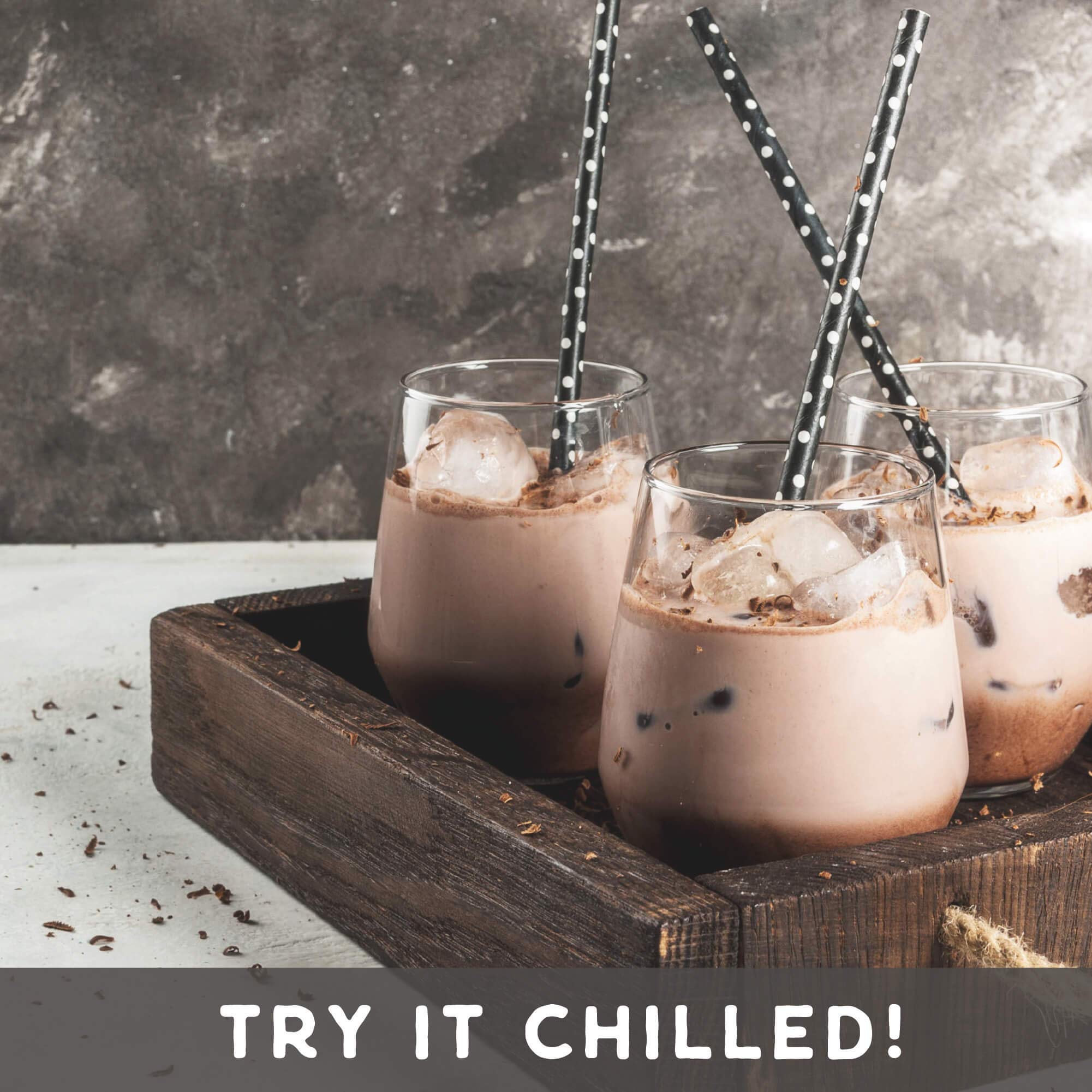 Gift-ready Wildly Organic hot chocolate packaging for vegan friends.