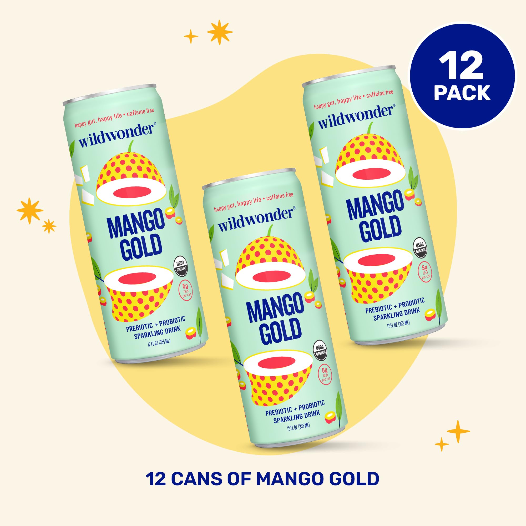 Glass with Mango Gold fizz being poured, capturing tropical aroma for a refreshing moment.