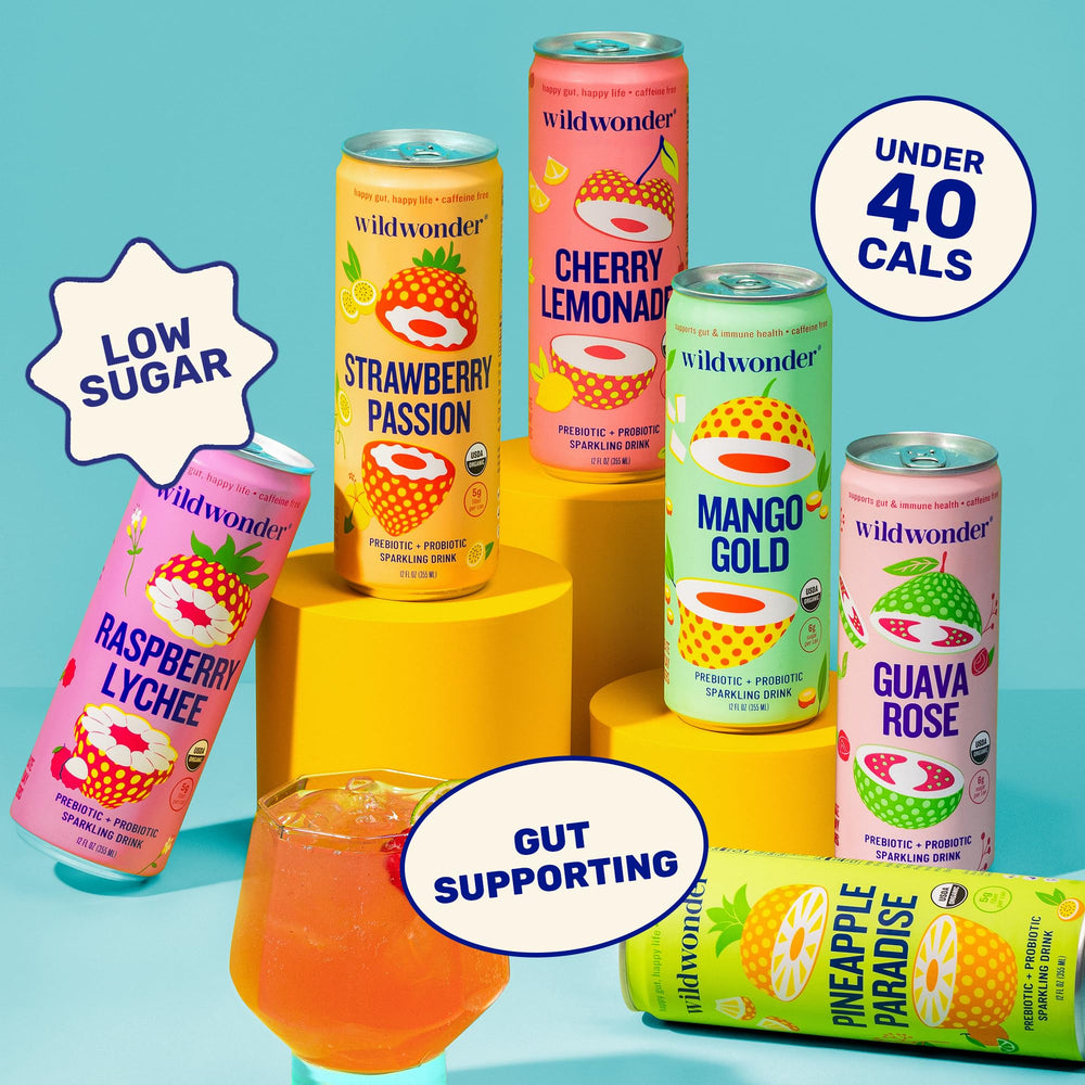 Wildwonder Mango Gold can at an angle, highlighting nectar-like color.