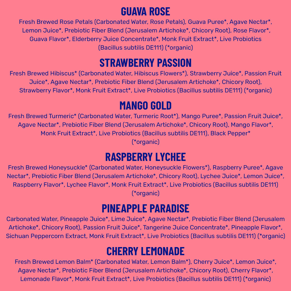 Wildwonder Guava Rose flavor can with probiotic benefits for on-the-go support.