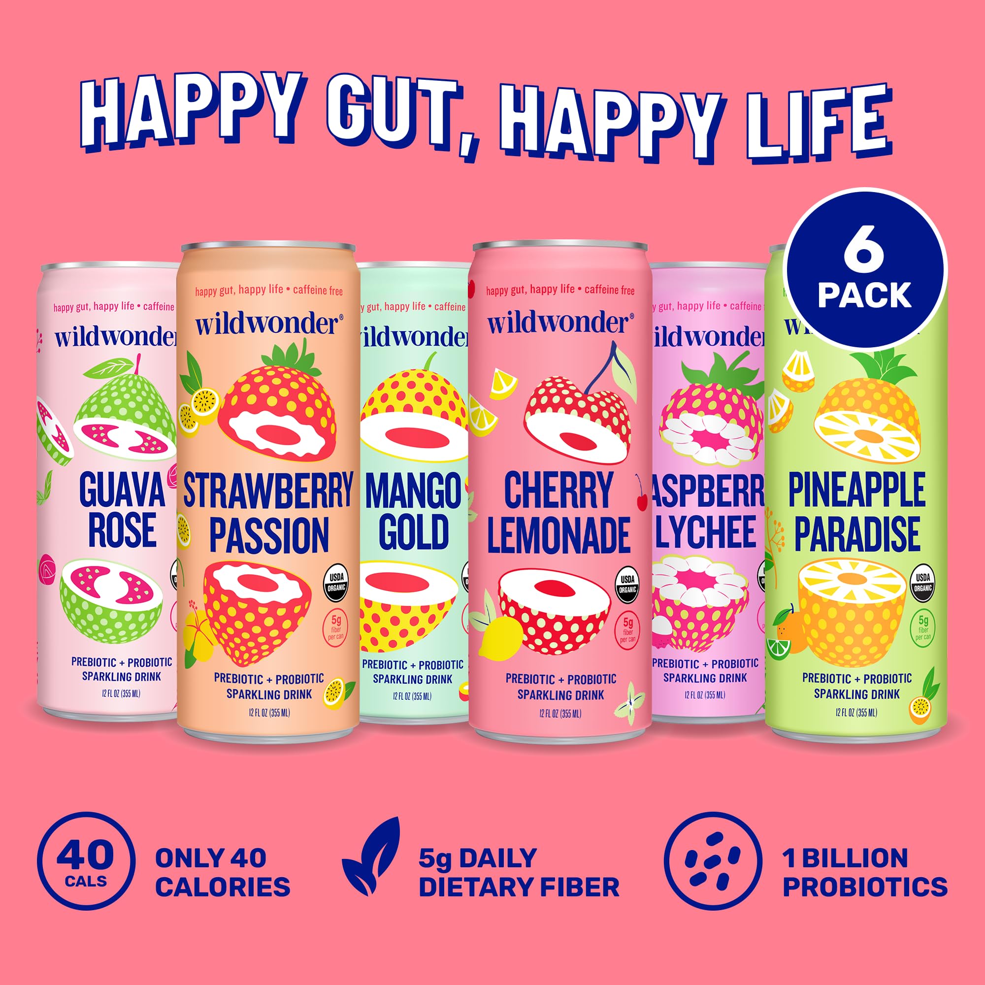 Wildwonder Mango Gold flavor can offering tropical profile with prebiotic fiber per can.
