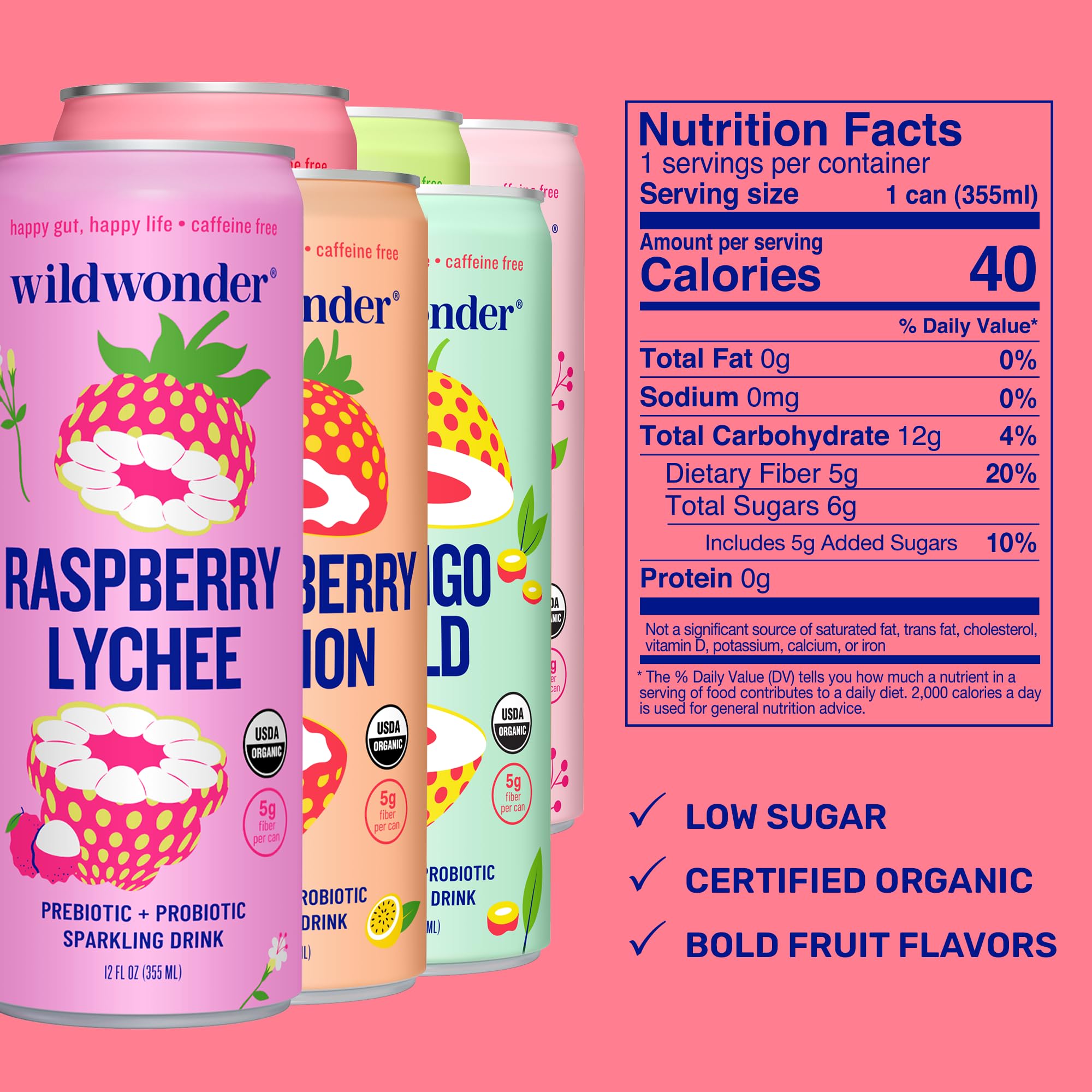 Wildwonder variety pack display featuring three flavors for daily exploration.
