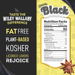 Wiley Wallaby Australian black licorice pack—two-pack convenience for movie nights