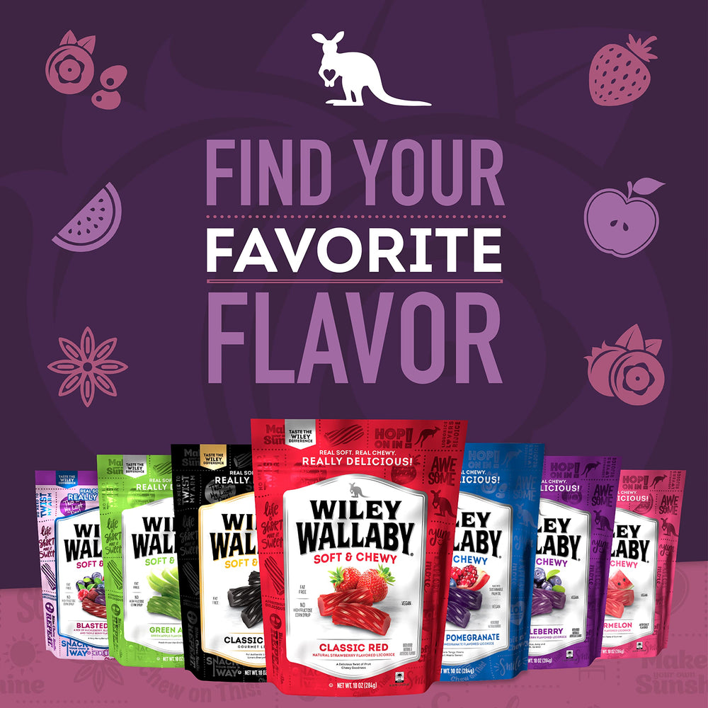 Wiley Wallaby Australian style licorice variety emphasizes bold flavors