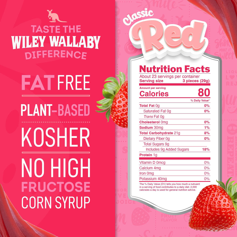 Wiley Wallaby Australian-style licorice with plant-based ingredients and bold flavor.