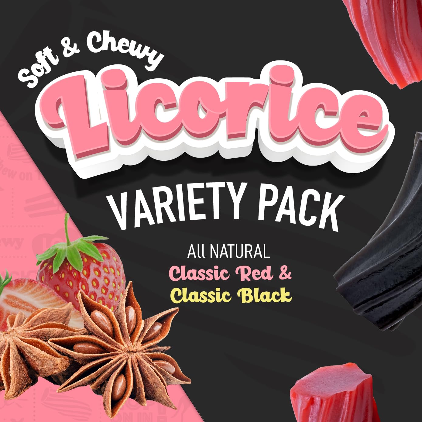 Wiley Wallaby bold black licorice bites for a strong flavor