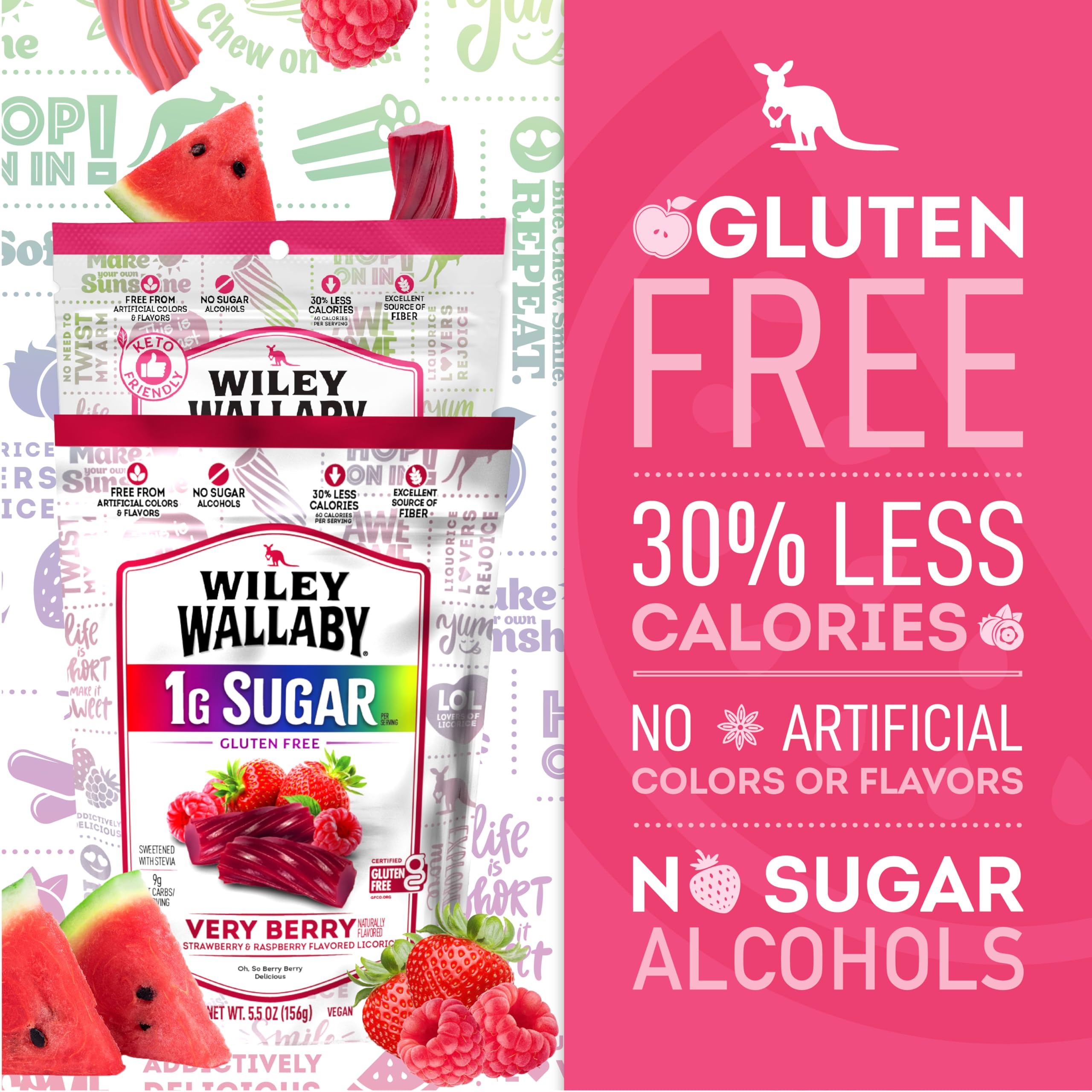 Wiley Wallaby Gluten-free licorice bites—chewy and gluten-free for safe snacking
