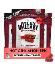 Wiley Wallaby licorice 24oz pack showcasing generous cinnamon bites for sharing.