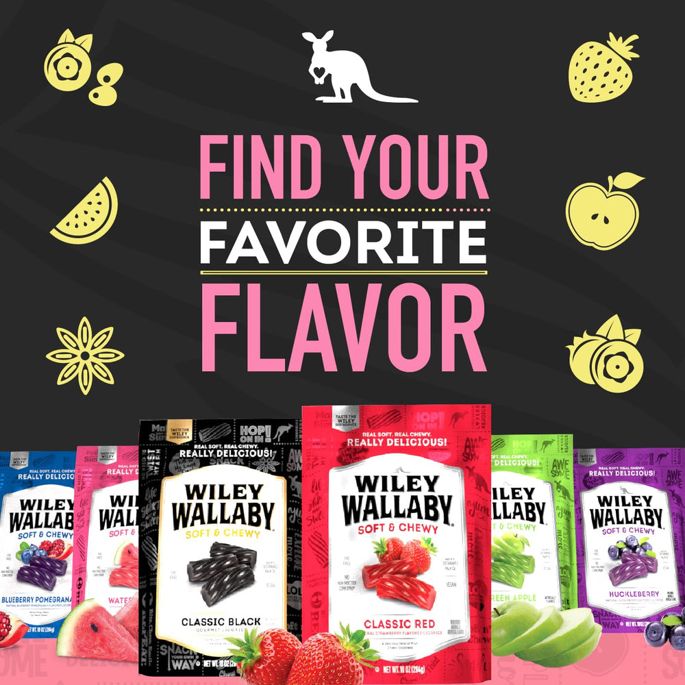 Wiley Wallaby licorice beans and bites for playful tasting moments