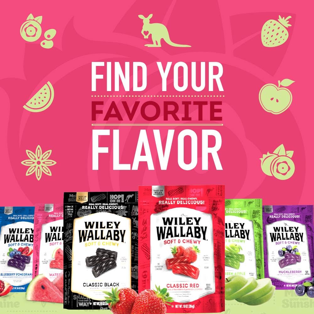 Wiley Wallaby packaging front highlights the 3-pack convenience and Australian style.