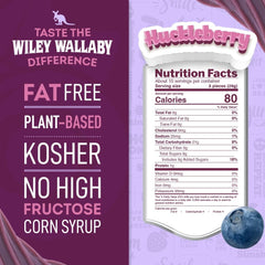 Wiley Wallaby licorice soft-chewy texture closeup shows a satisfying bite.