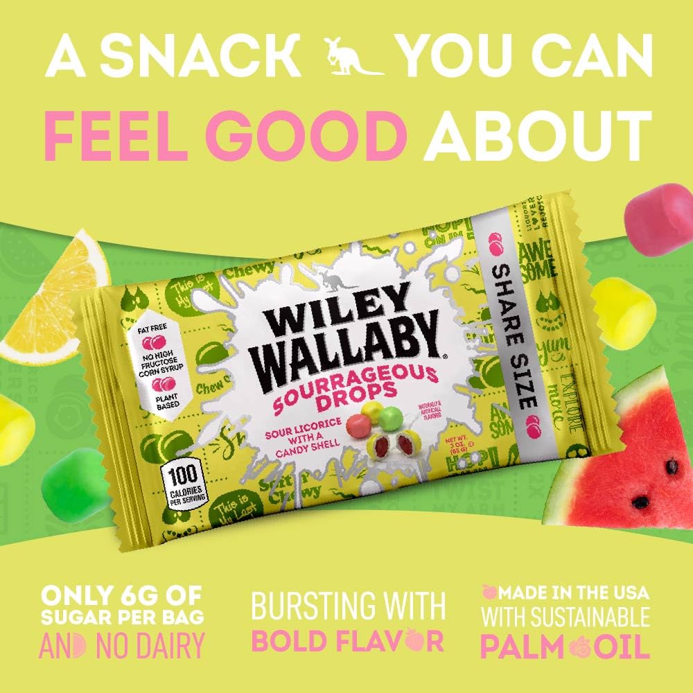 Wiley Wallaby plant-based licorice label signals mindful snacking