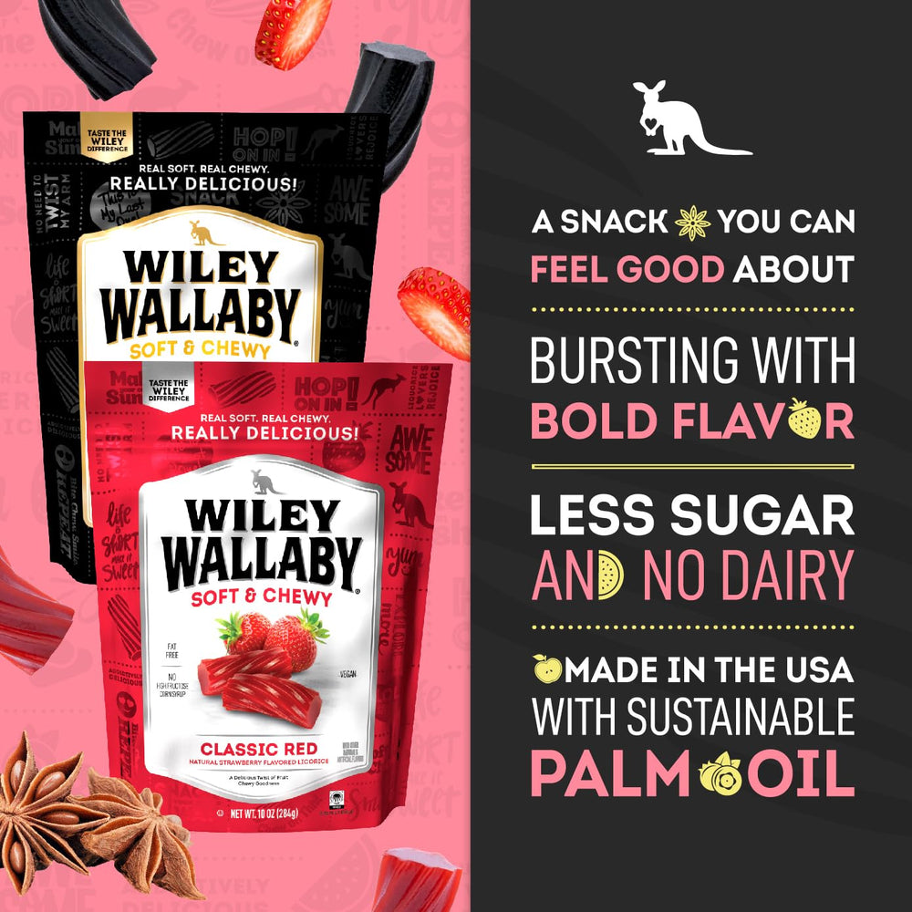 Wiley Wallaby resealable bag keeps licorice fresh for on the go