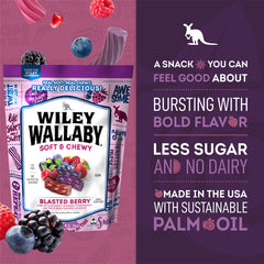 Wiley Wallaby resealable licorice bag keeps pieces fresh for on-the-go snacking