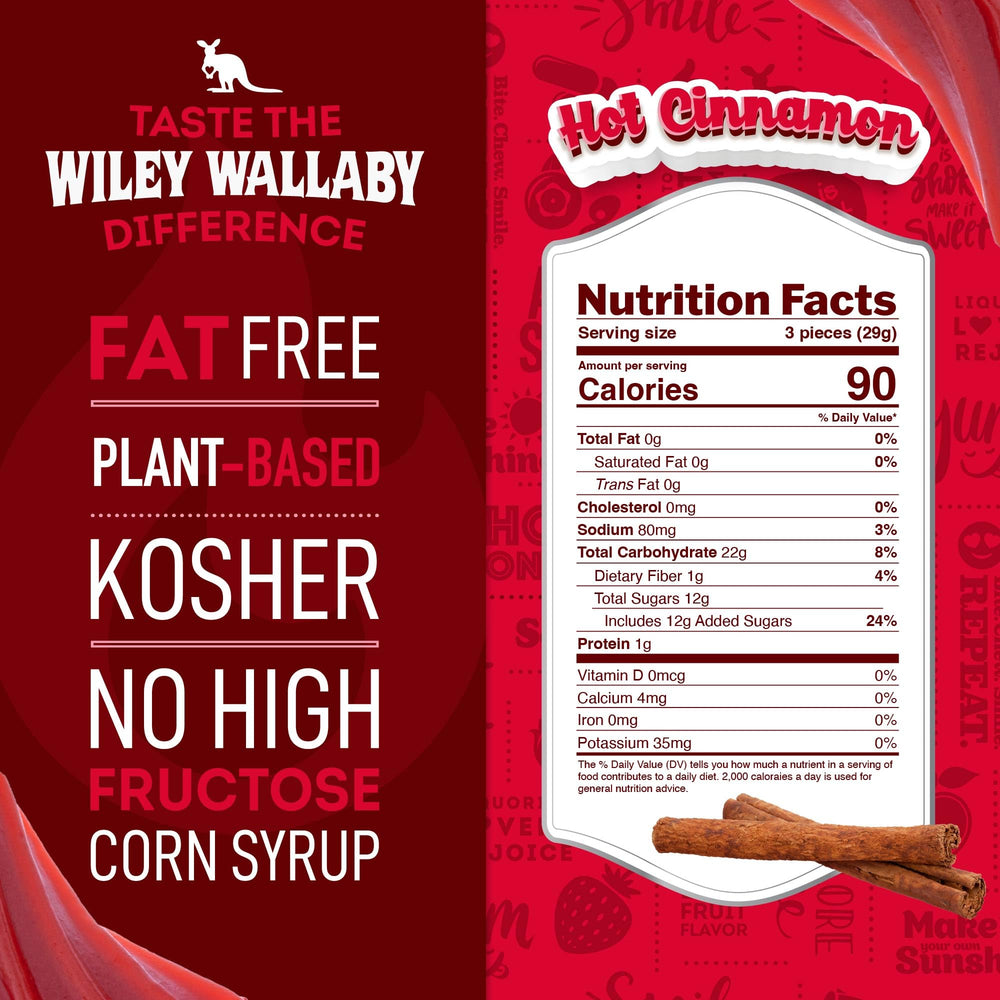 Wiley Wallaby classic licorice offers plant-based ingredients and bold cinnamon flavor.