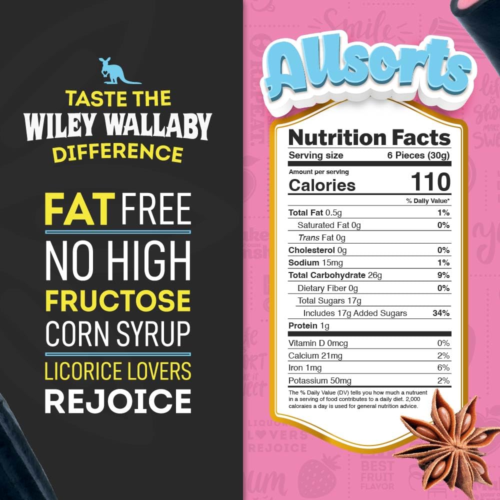 Wiley Wallaby soft chewy licorice texture close-up highlights tender bite for snacking.