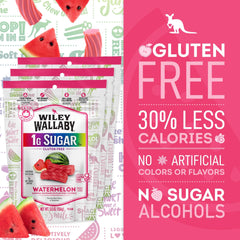 Wiley Wallaby Watermelon Twist texture close-up for premium Australian licorice experience