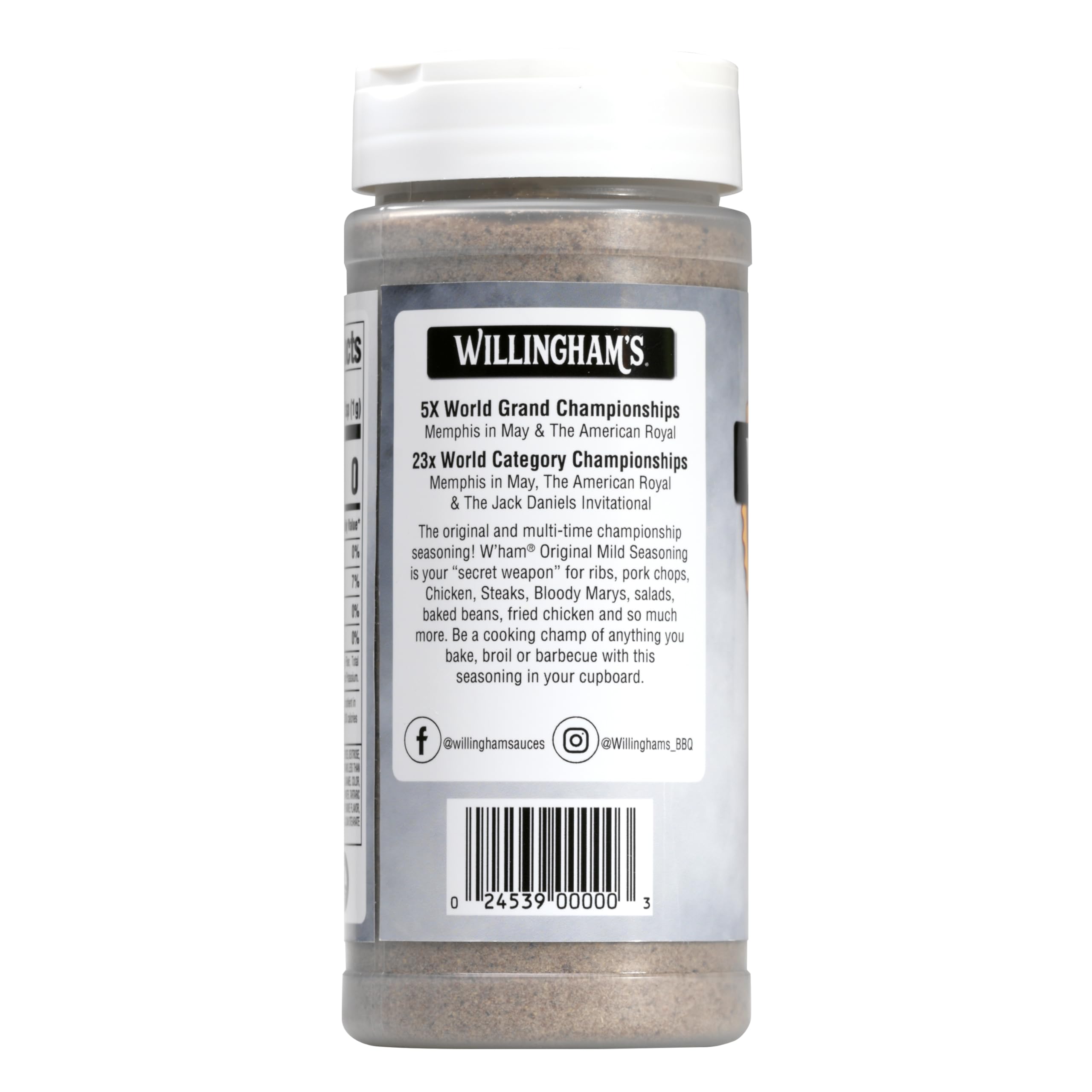 Salad prepared with Willingham's W'Ham Original Mild seasoning for balanced flavor.