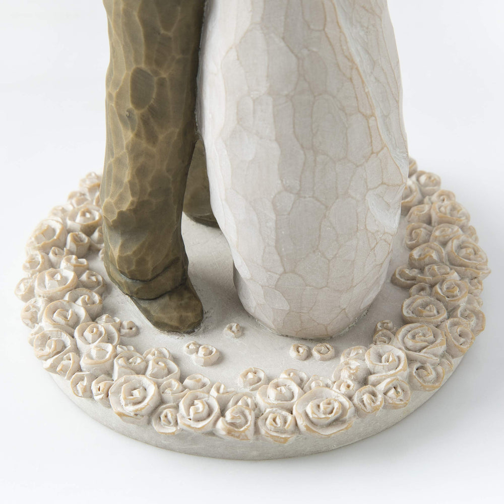 Willow Tree Promise Cake Topper man in cream shirt and dark pants detail.