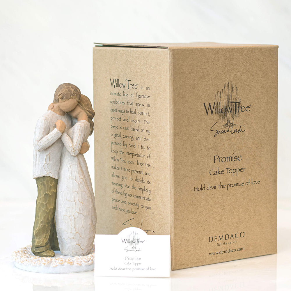 Willow Tree Promise Cake Topper hand-painted finish detail.