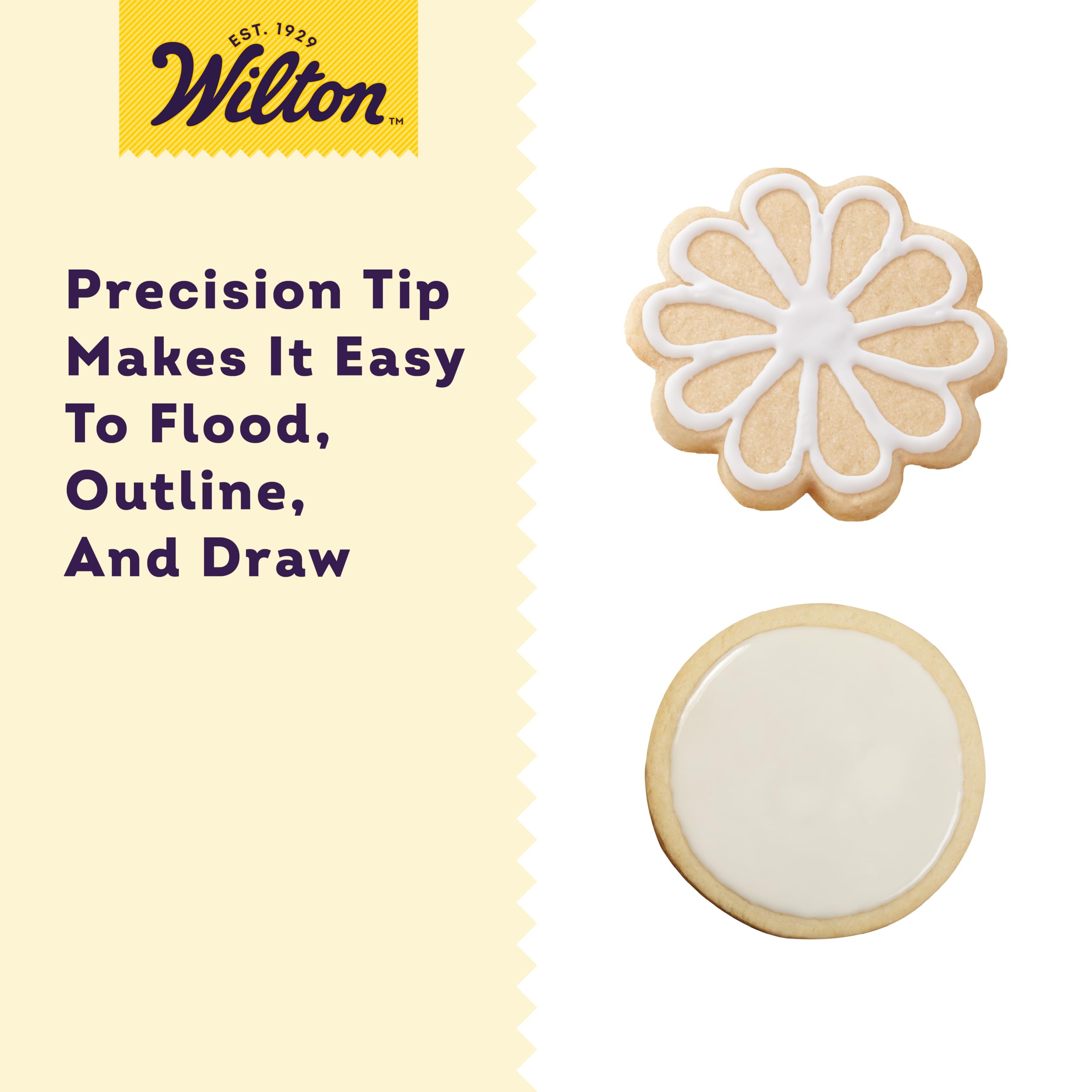 Dries hard finish for stackable, gift-ready decorated cookies.