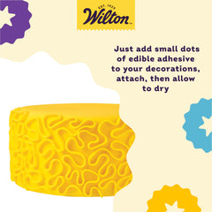 Wilton Dab-N-Hold dries clear to keep sugar sheets pristine.