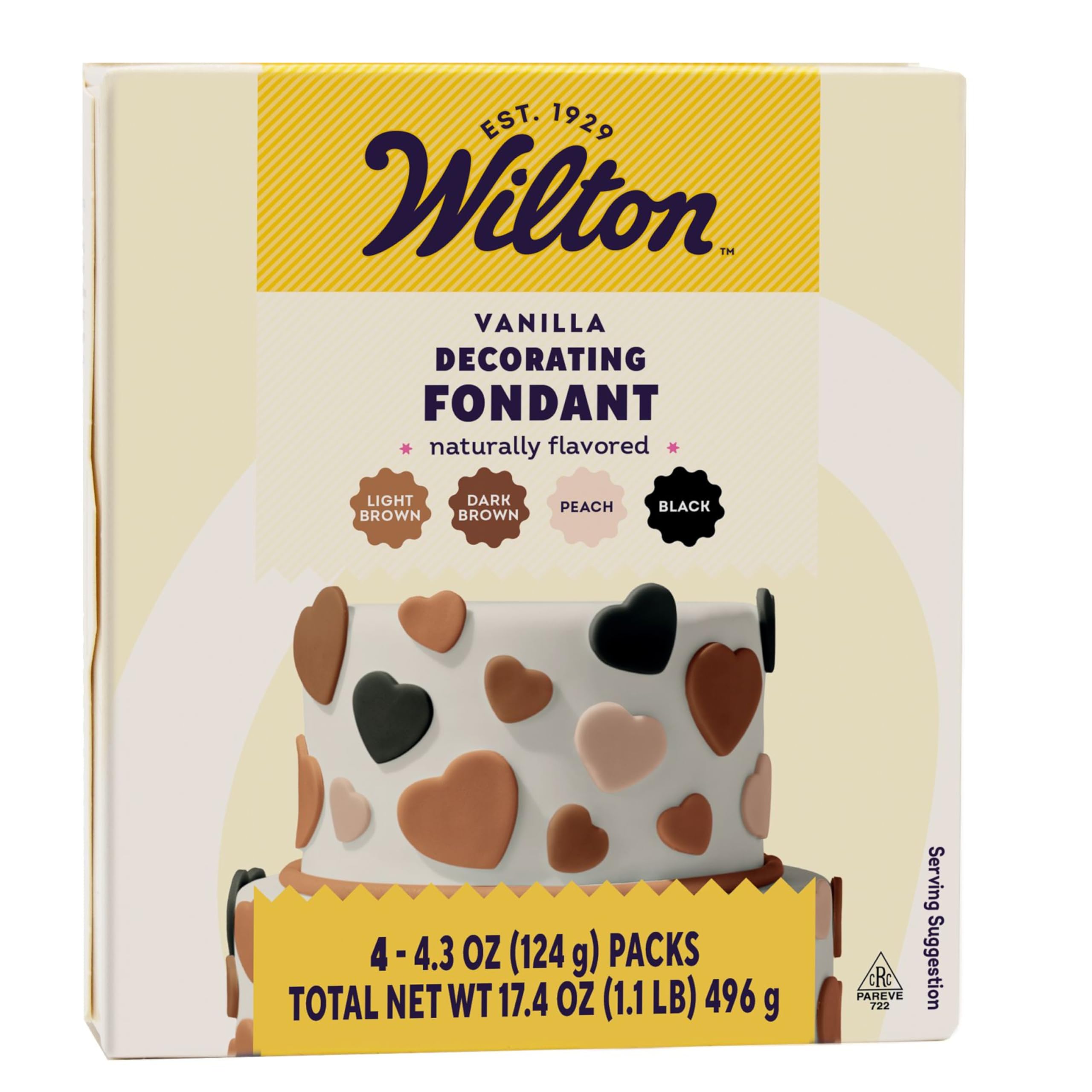 Wilton Decorator Preferred skin-tone fondant icing pack shown for cake decorating.