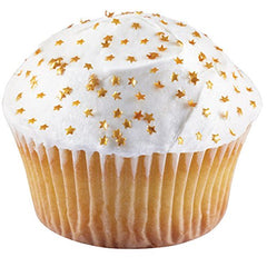 Wilton edible gold star sprinkles decorate drinks with glamorous shimmer.