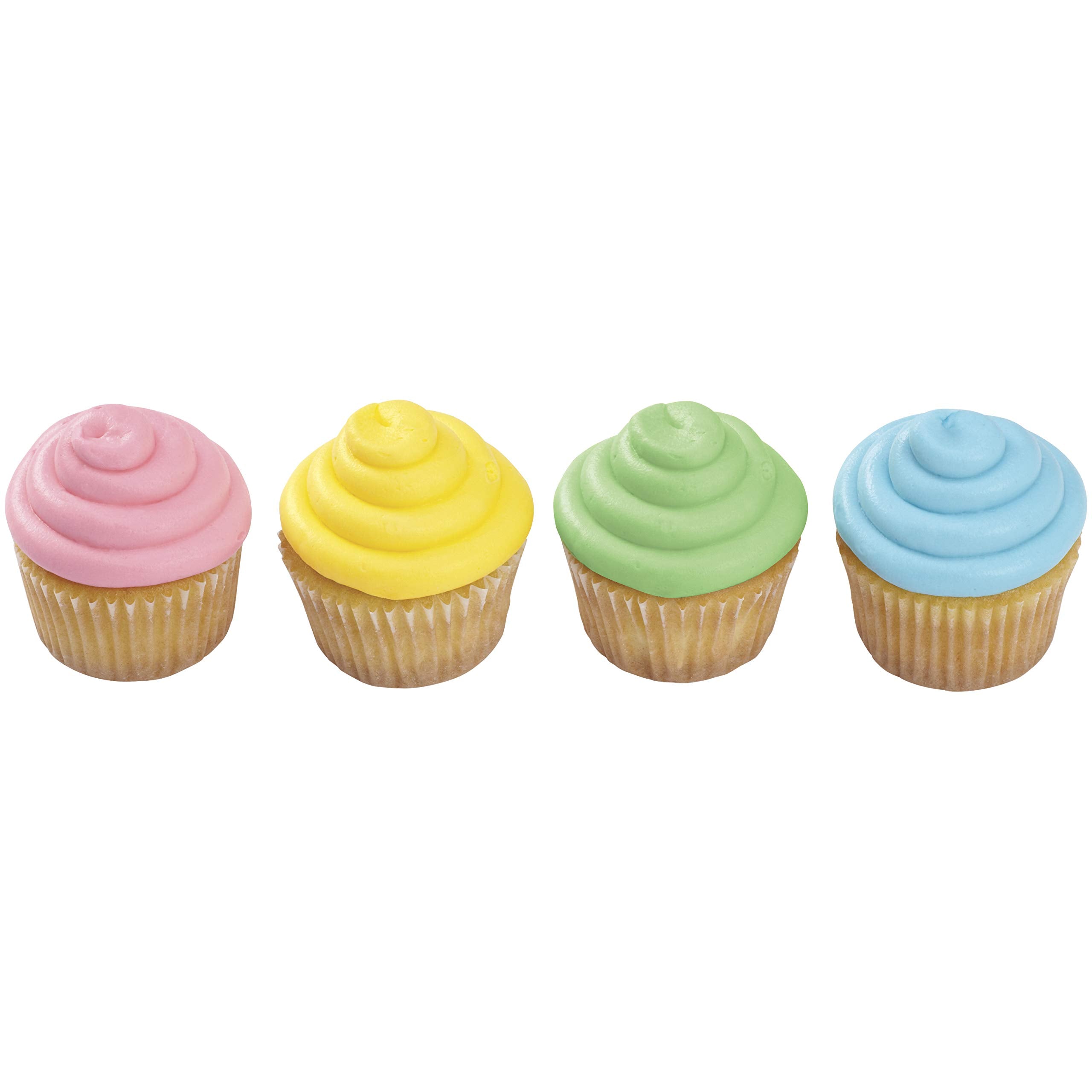 Wilton Gel Color Set blue bottle creates bold, vivid buttercream for accents.