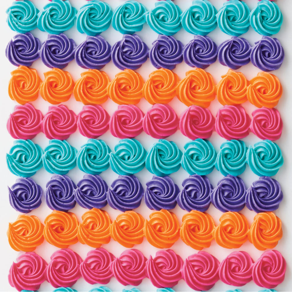Wilton neon gel color set packaging with four vibrant tubes for easy color prep
