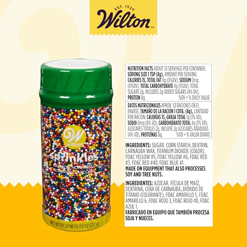 Kosher certified Wilton Rainbow Nonpareils add color to diverse desserts