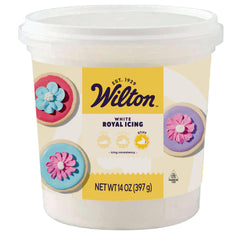 Wilton ready-to-use stiff royal icing tub for outlining and flooding cookies with bakery-grade results.